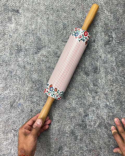Floral and Polka Dot Rolling Pin