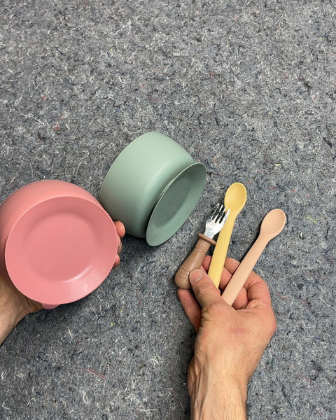 Silicone Bowls & Utensils Set