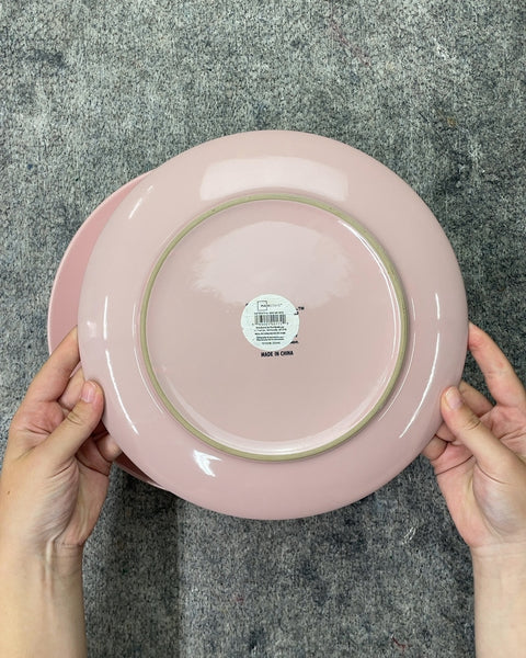 Pink Dinner Plates, Set of 3, 10 in