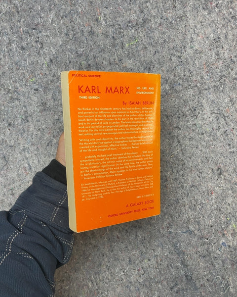 Karl Marx: His Life and Environment by Isaiah Berlin