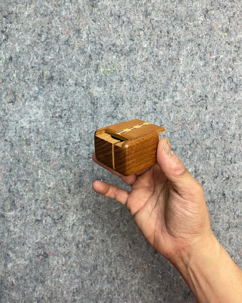 Vintage Handmade Maple Stamp Holder/Dispenser