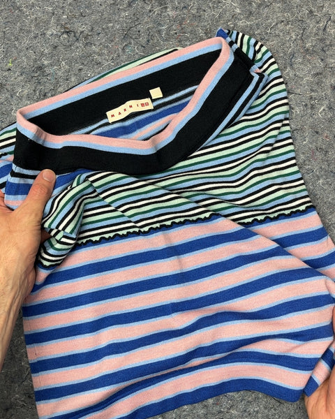 MARNI x x Uniqlo Merino Blend Striped Knitted Skirt, Size S