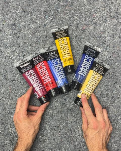 Liquitex BASICS Acrylic Color Paint Tubes, Set of 6