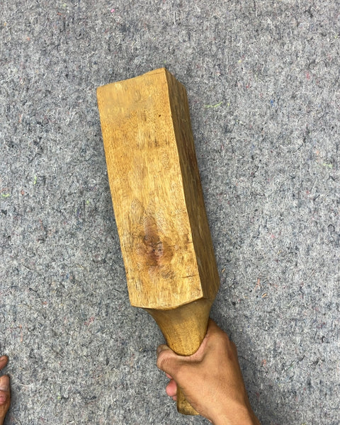 Wooden Vase Sculpture, 15x3.5"