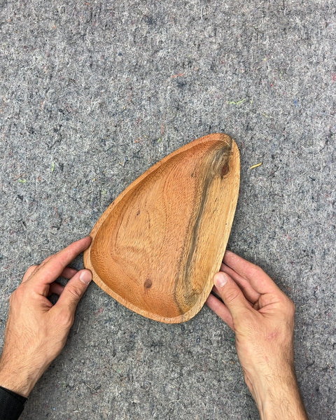 Sembla Triangular Wooden Tray, 10"