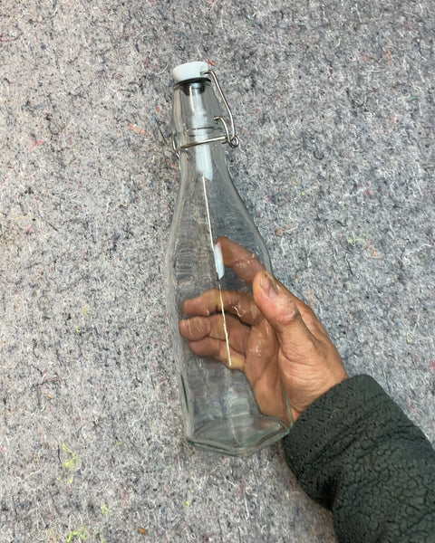 Glass Bottle with Swing Top Lid