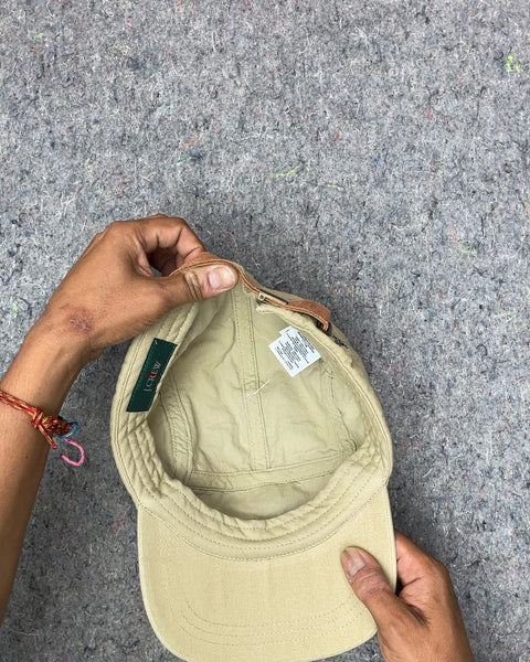 J.Crew Tan Dog Print Baseball Cap