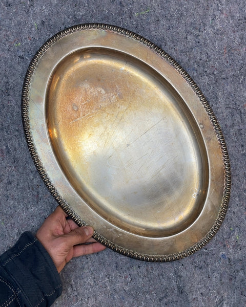 Silver Plated Serving Tray, 16x11.5"