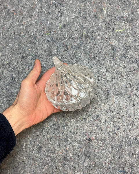 Pretty Glass Candy Dish with Lid