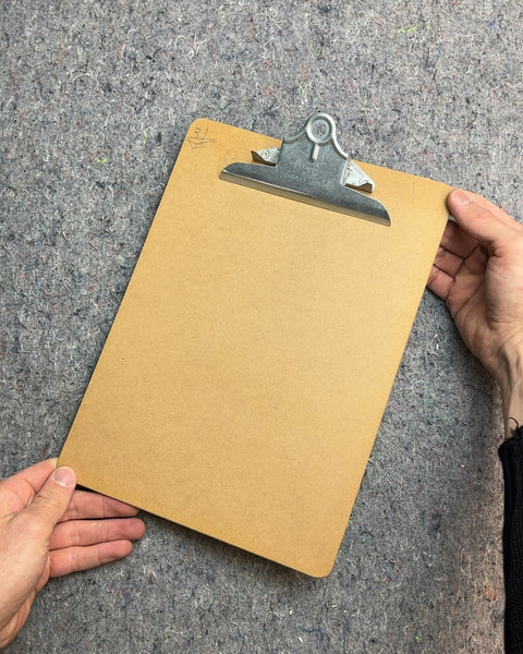Brown Clipboard with Metal Clip