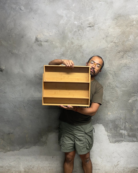 Wooden Drawer Organizer Tray, 18x12-15"