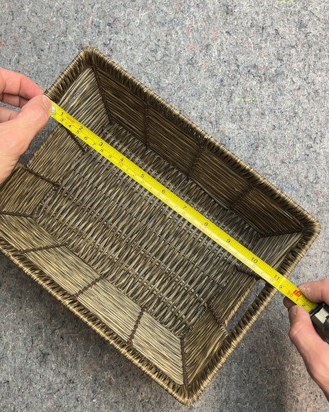 Rectangular Woven Basket, 11x8x4"