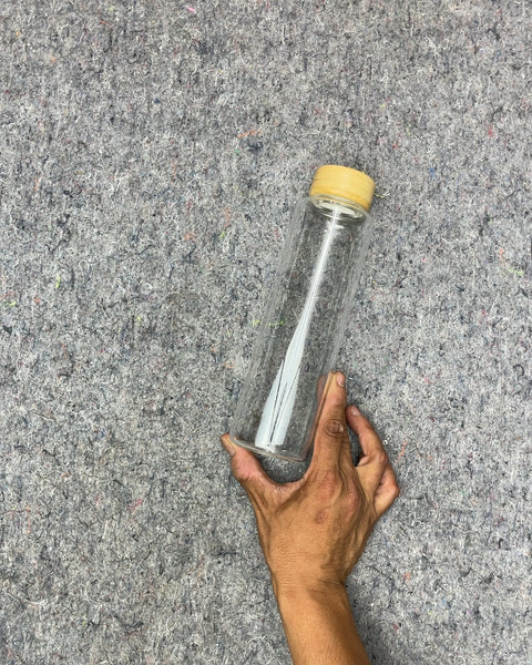 Sexy Glass Bottle with Bamboo Cap