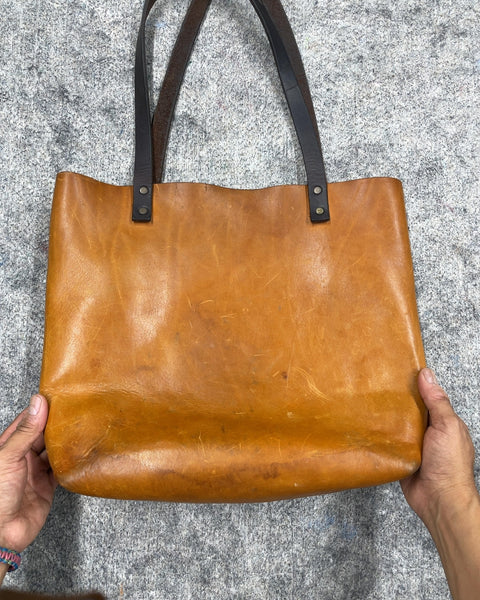 Portland Leather Goods Brown Leather Tote Bag