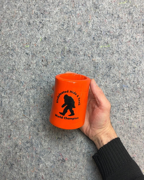 Bigfoot Undefeated Hide & Seek World Champion Koozie
