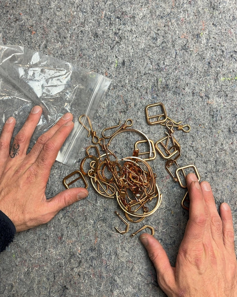 Assorted Bronze Tone Lobster Clasps, D-rings, And Rectangle Rings
