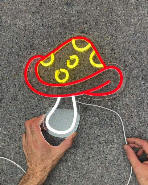 Cool Mushroom Neon Sign