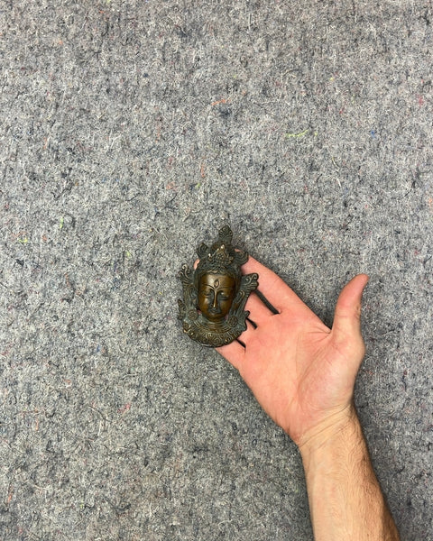 Bronze Buddha Head Figurine