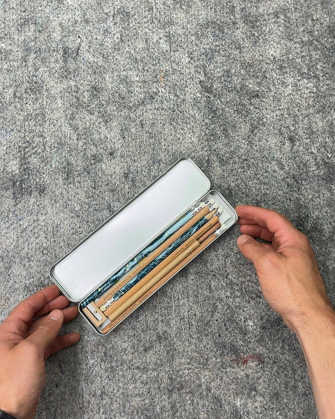 Pencil Set in Decorative Tin Case