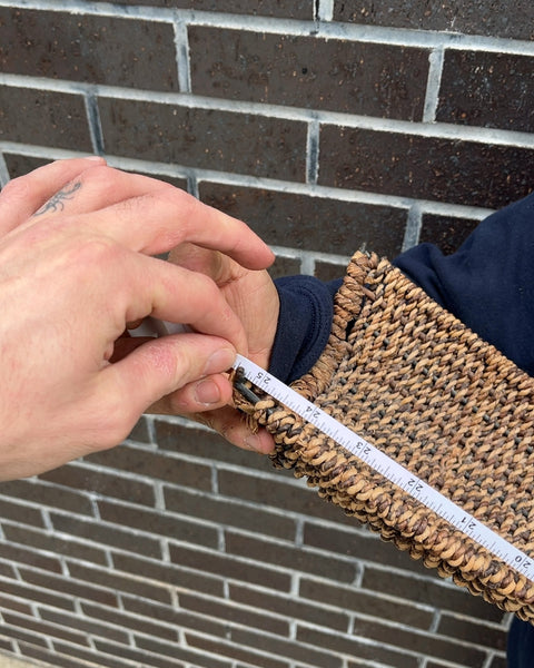 Vintage Handwoven Wicker Fireplace Basket