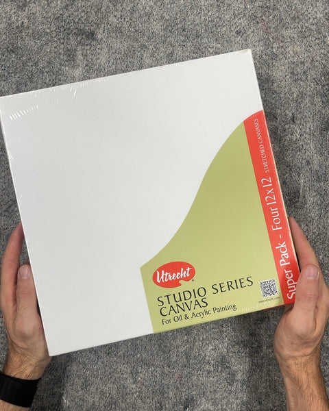 Four Utrecht Studio Series Canvas Super Pack, 12x12"