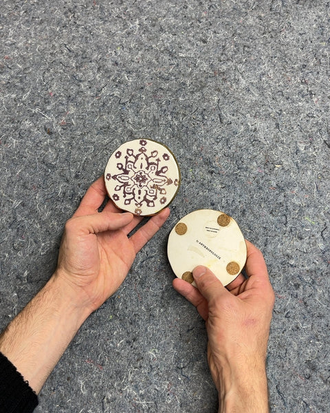 Pretty Anthropologie Coasters with Floral Pattern