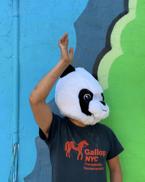 Plush Panda Head Mask