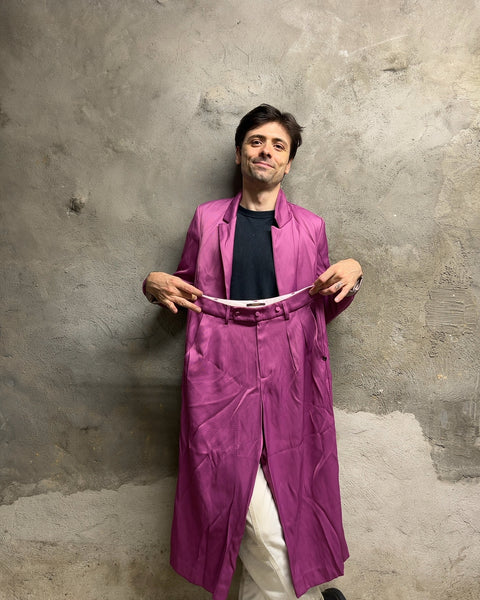 Maison Scotch Purple Two-Piece Suit, Size S Top & M Pants
