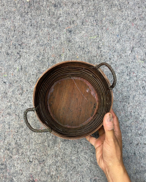 Woven Wood Basket, 7x6"
