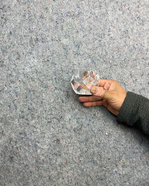 Clear Glass Faceted Votive