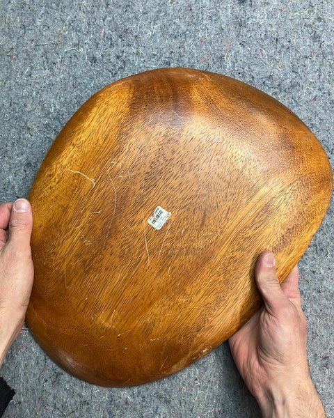 Crate & Barrel Wooden Oval Serving Tray, L15.5"