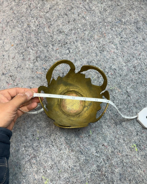Brass Decorative Bowl with Bird Design