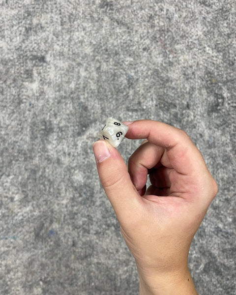 White Eight-Sided Die