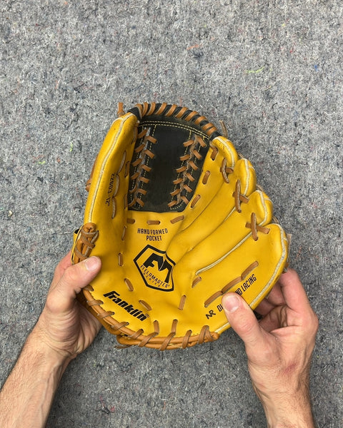 Franklin Sports Field Master Baseball + Softball Glove, 12 in Righty
