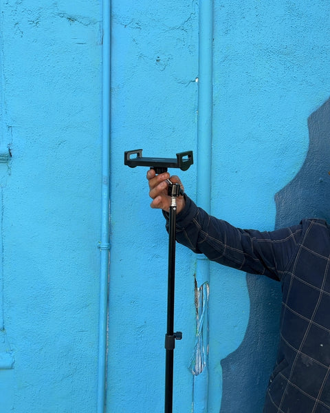 Black Adjustable Tripod Stand with Phone Holder