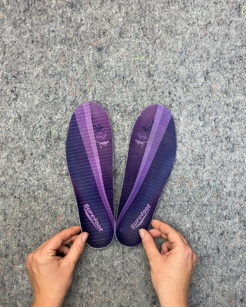 2nd Set Surefoot Purple Shoe Insoles, W8