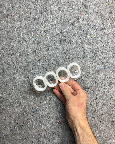 12 White Plastic Shower Curtain Rings