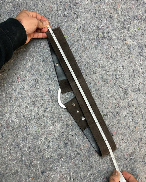 Leather Belt with Ring Buckle