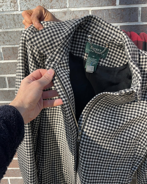 Lauren Ralph Lauren Houndstooth Jacket, Size Women 12
