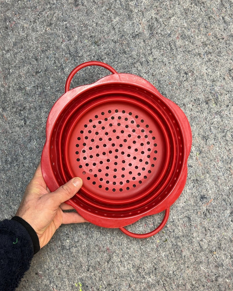 Red Collapsible Silicone Colander
