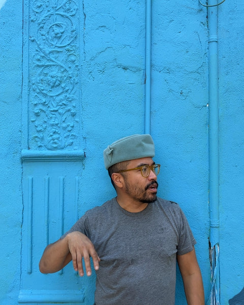 Sammi California Blue Pillbox Hat
