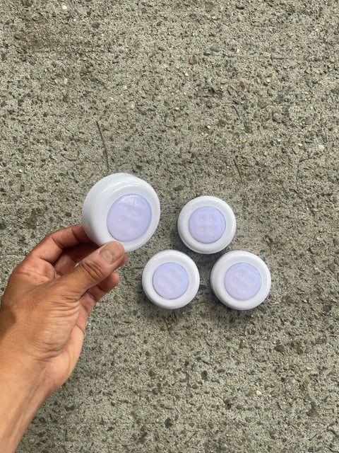LED Puck Lights with Adhesive Backs, AAA Batteries Required