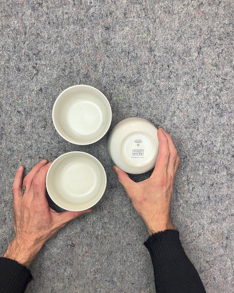 Set of 3 Pottery Barn Mason True White Bowls