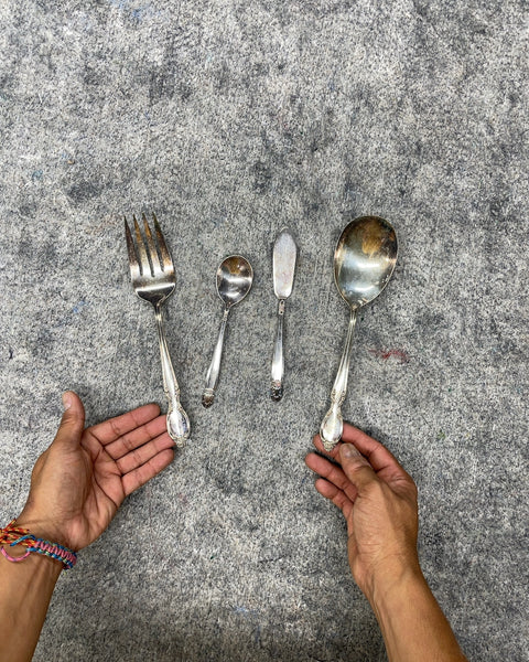 Beautiful Vintage Silverplated Flatware 4-Piece Set