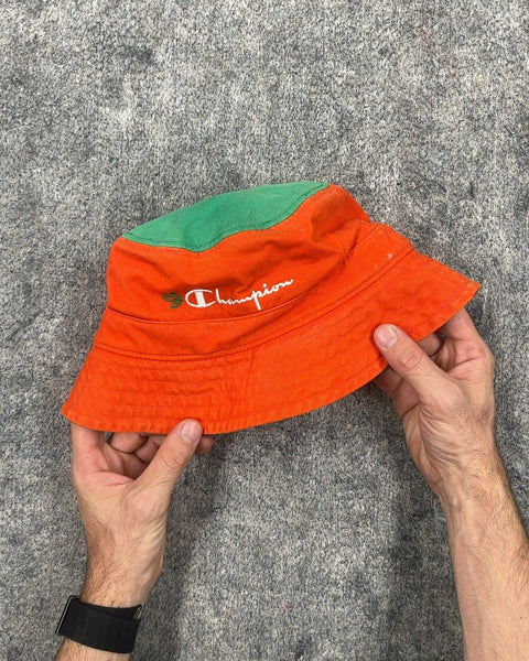 Champion Orange and Green Bucket Hat, Adult Size