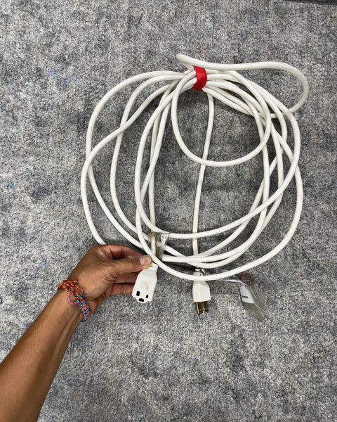 White 3-Prong Extension Cord