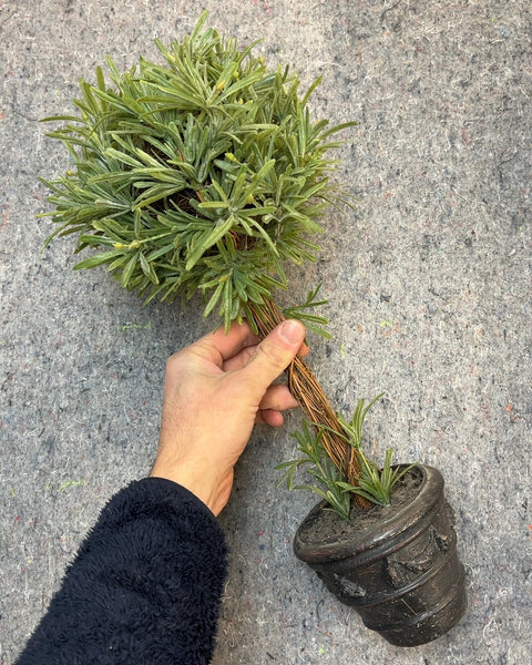 Artificial Topiary Tree in Pot, 19"