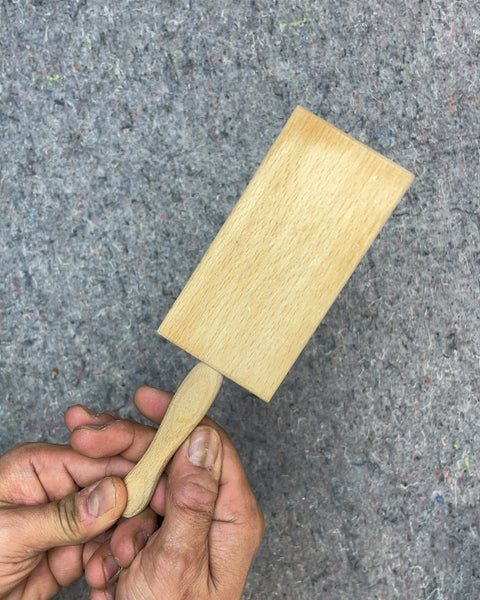 Wooden Grooved Butter Paddle