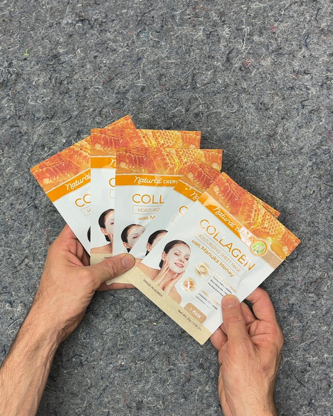 Natural Chemistry Collagen Moisturizing Sheet Mask with Manuka Honey