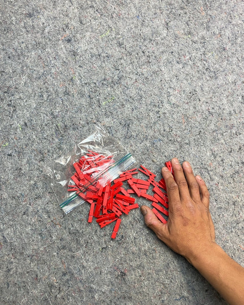 Mini Red Wooden Clothespins